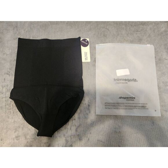 NWT Shapermint Empetua Black High-Waisted Shaper Panty Brief M/L - Picture 1 of 3
